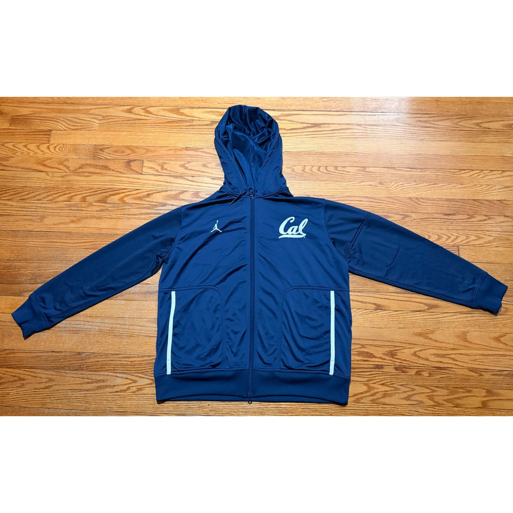 Jordan Cal Berkeley Golden Bears Full Zip Hoodie Navy Blue Men's L Basketball